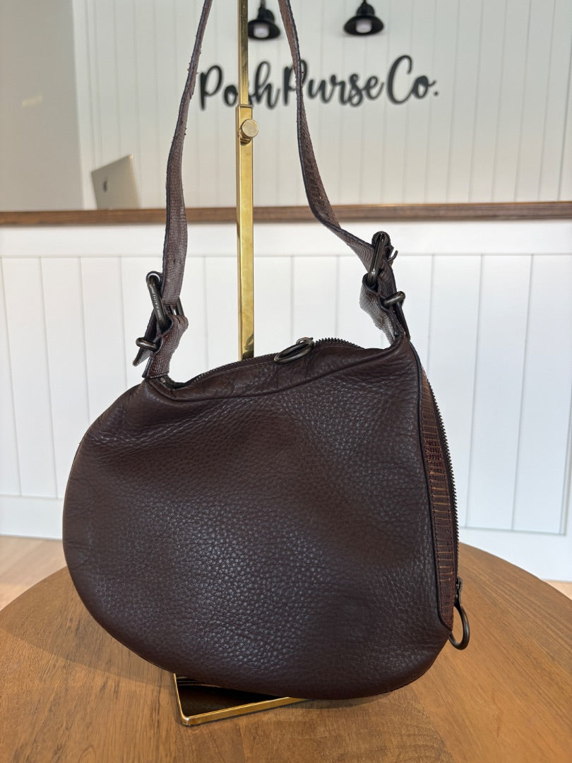 Vintage Fendi Lizard and Leather Oyster Bag