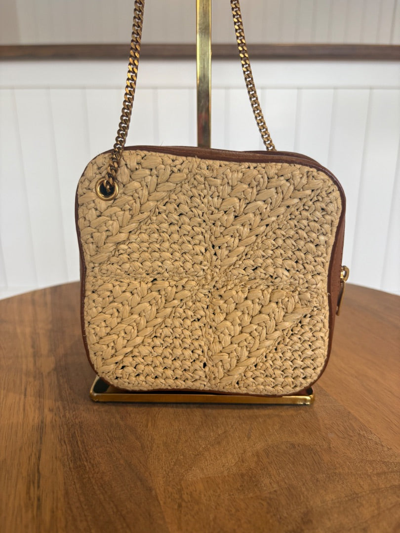Rafia Saint Laurent Saint Laurent Jamie Rafia Cube, Small