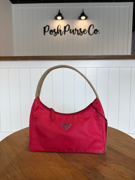 Pink Prada Tessuto Shoulder Bag