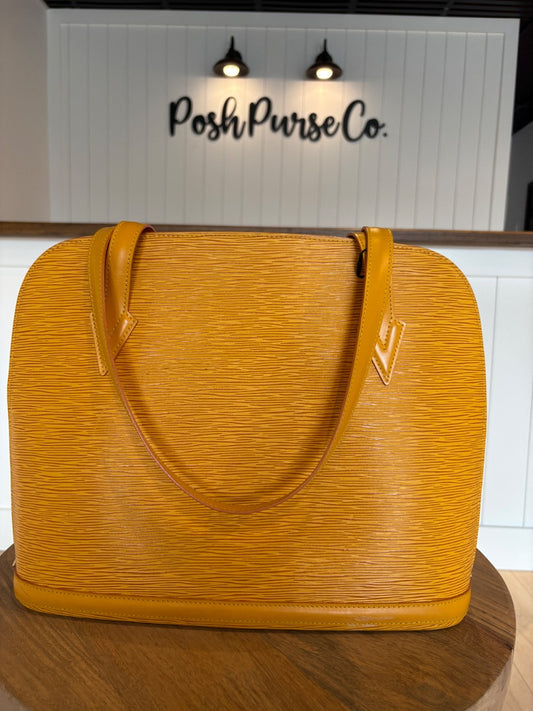 Yellow Louis Vuitton Lussac Epi Leather