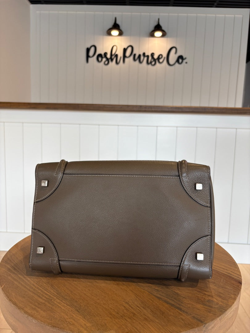 Taupe Celine Mini Luggage Tote
