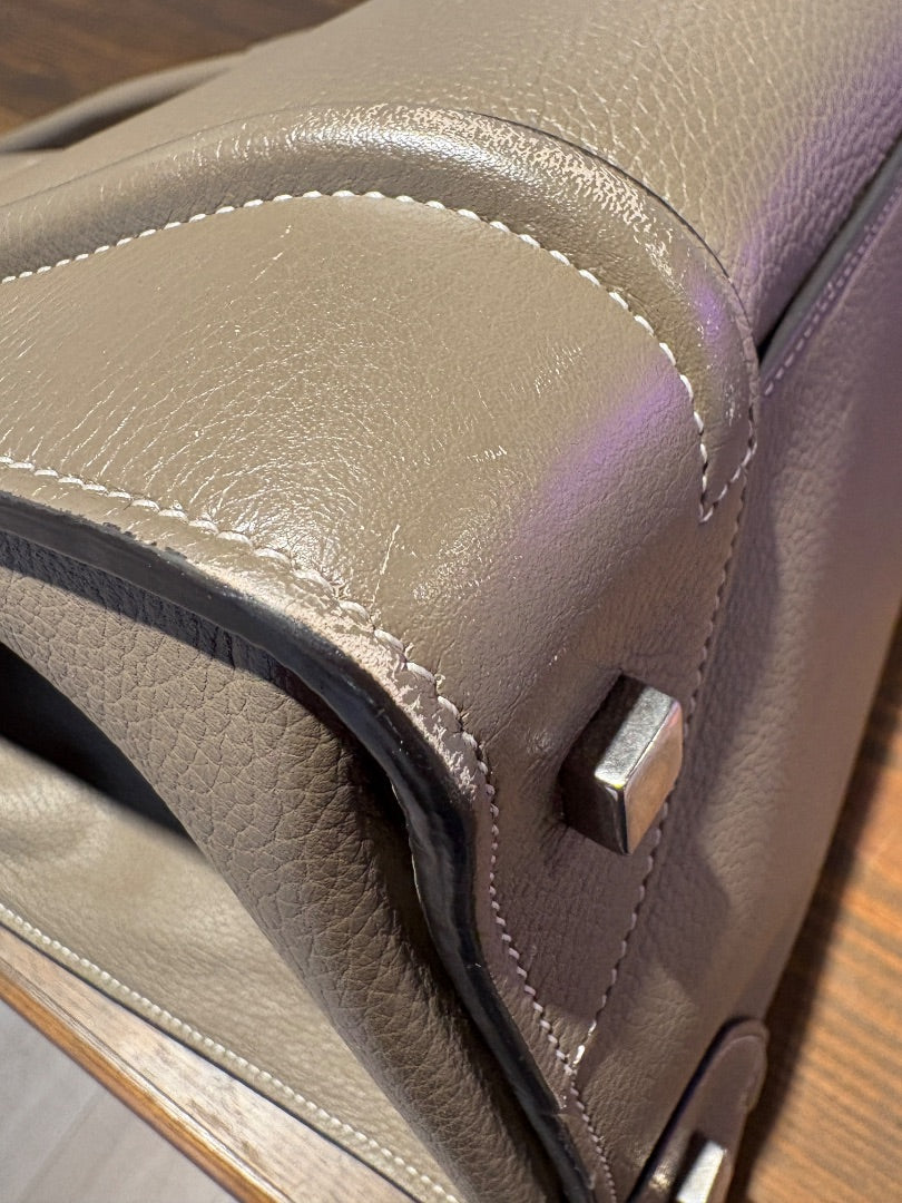 Taupe Celine Mini Luggage Tote