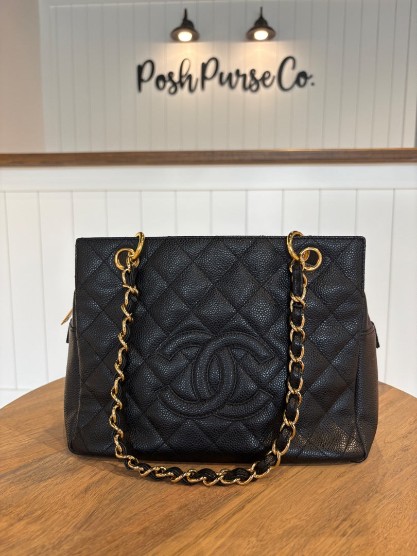 Black Chanel Caviar Timeless Tote