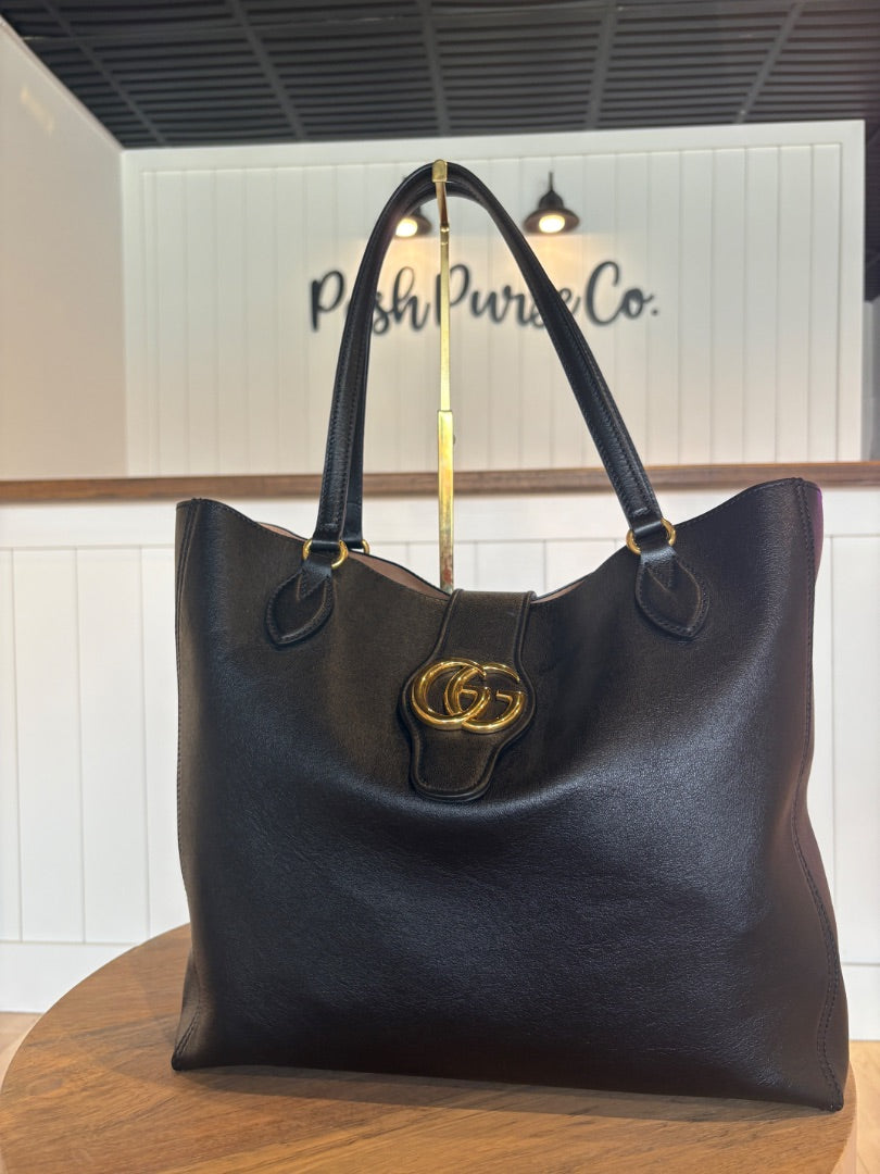 Black Gucci Dahlia Tote