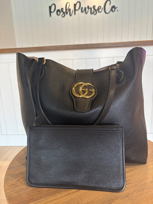 Black Gucci Dahlia Tote