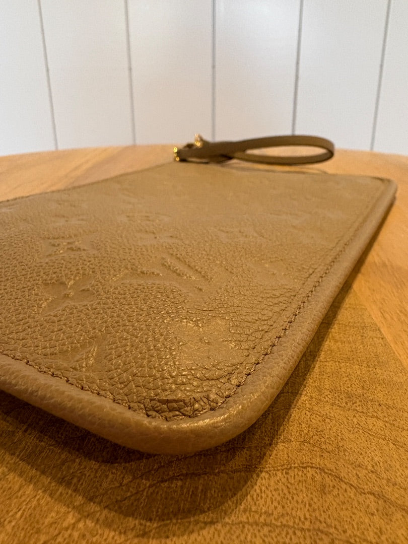 Never Used Empreinte Leather Turtle Dove Pouch