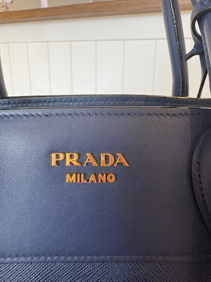 Blue Prada Prada Saffiano Esplanade Tote