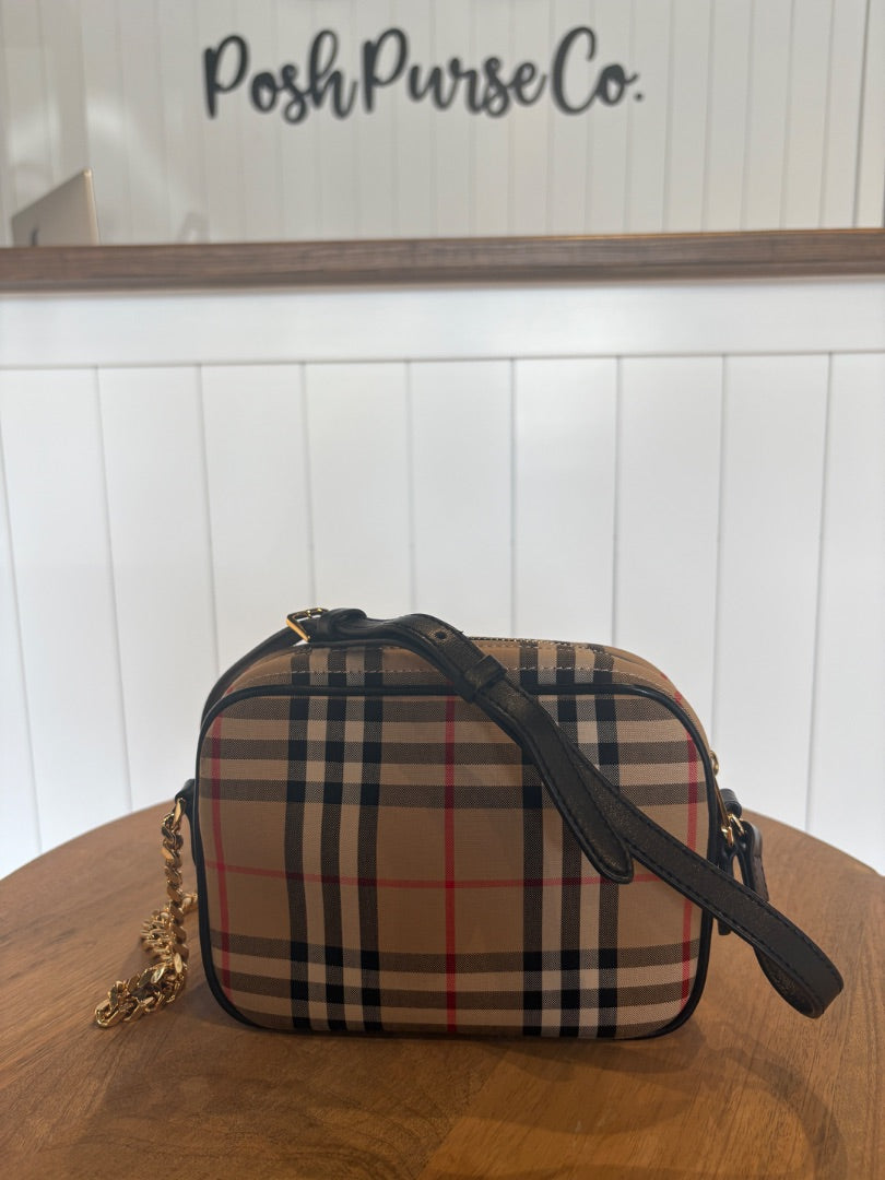 Plaid Burberry Burberry Camera Bag, Small