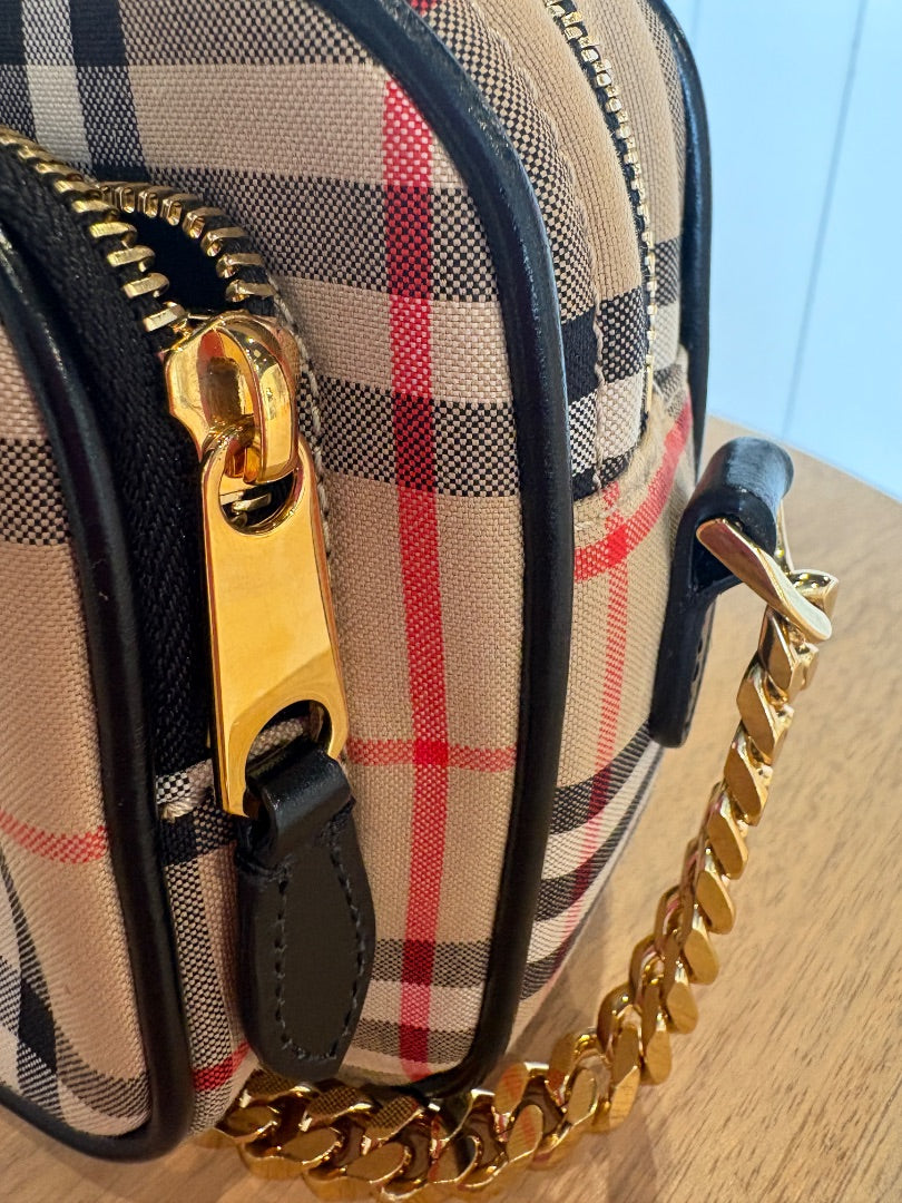 Plaid Burberry Burberry Camera Bag, Small