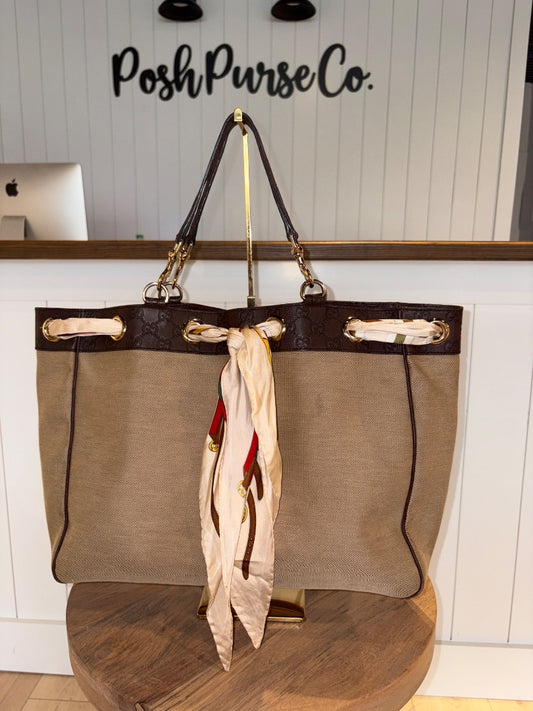 Gorgeous Gucci Positano Tote, Large