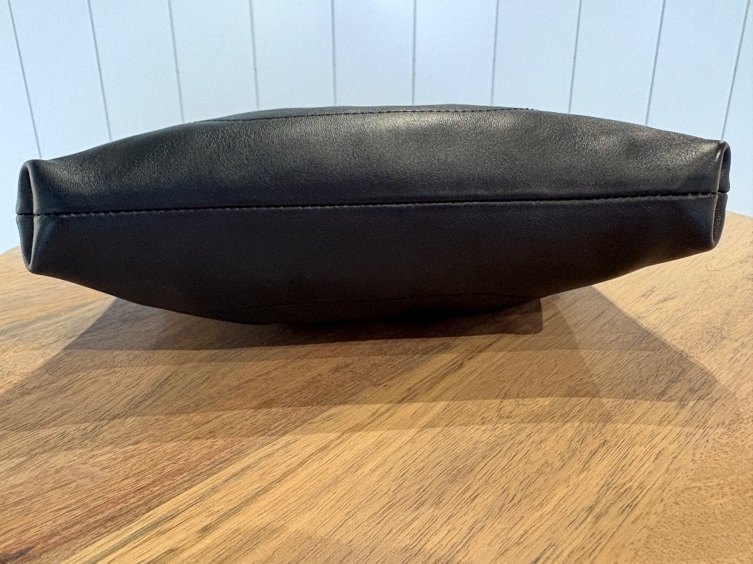 Black Ferragamo Clutch with Chain