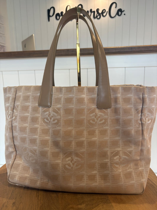 Beige Chanel Vintage Chanel Nylon Tote