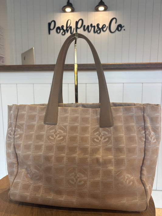 Beige Chanel Vintage Chanel Nylon Tote