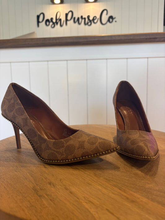 Monogram Coach Coach Monogram Heels, 7.5