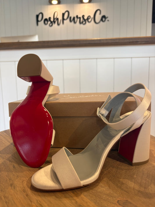 White Louboutin Louboutin Miss Sabine, 37.5
