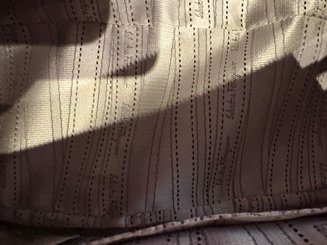 Silver Ferragamo Mancini Shoulder Bag