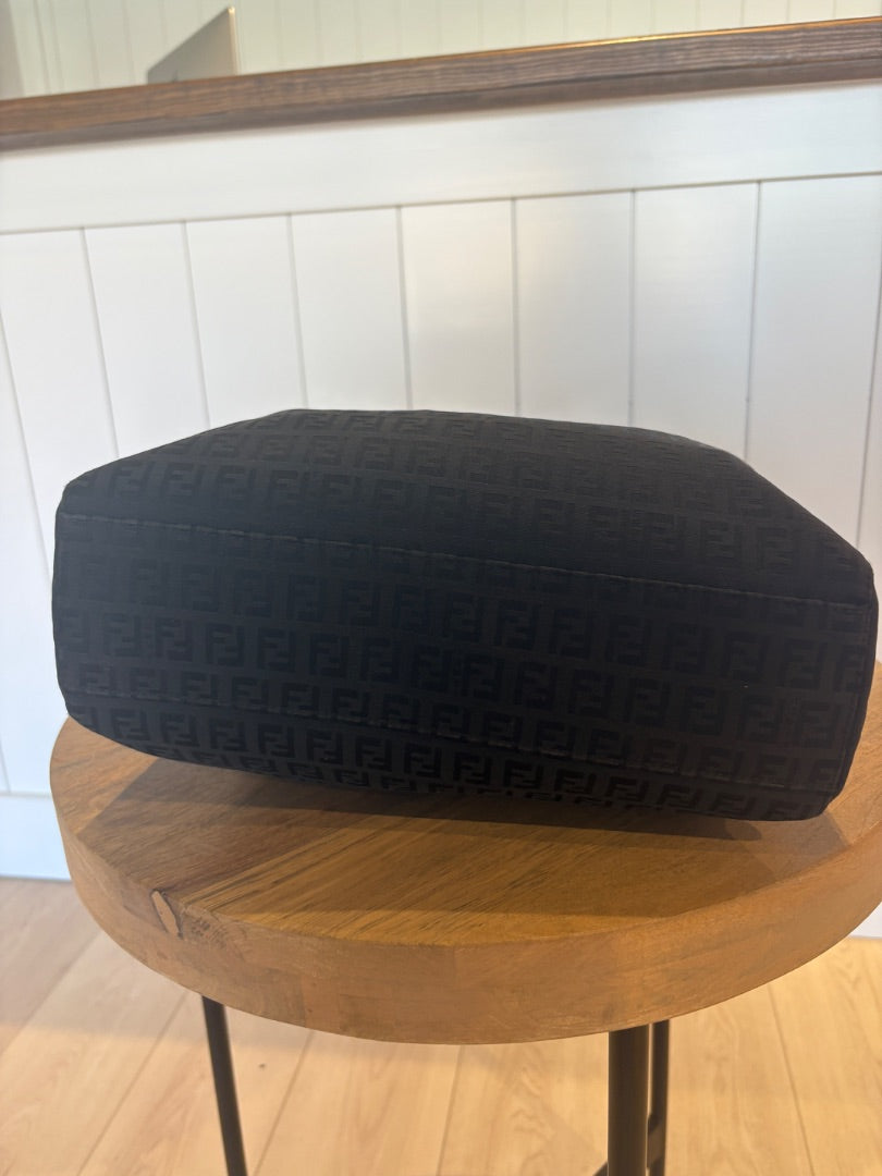 Black Fendi Zucchino FF Tote