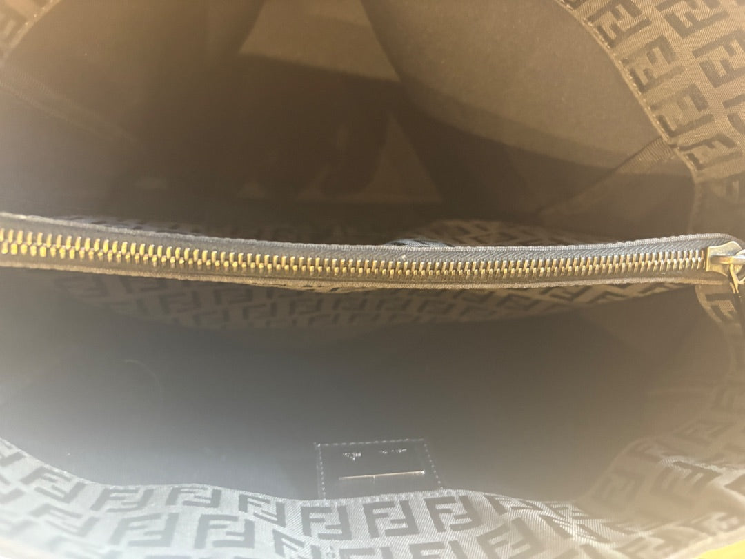 Black Fendi Zucchino FF Tote