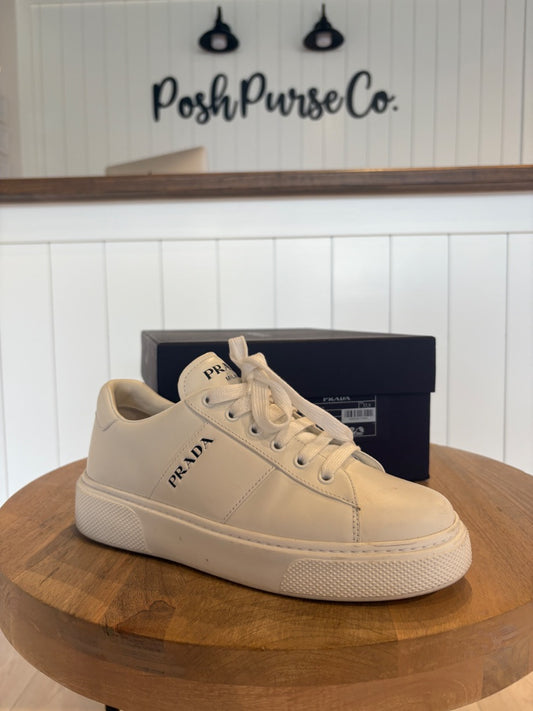 White Prada Like New Prada Tennis Shores, 37.5