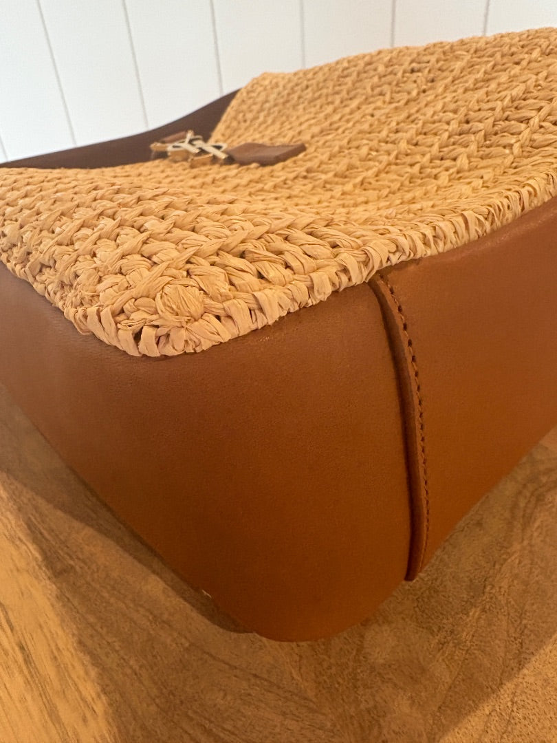 Raffia Saint Laurent BRAND NEW Raffia Tote with Pouch