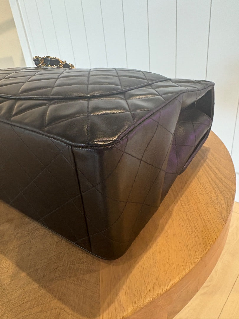 Black Chanel Gorgeous Maxi Flap, Maxi