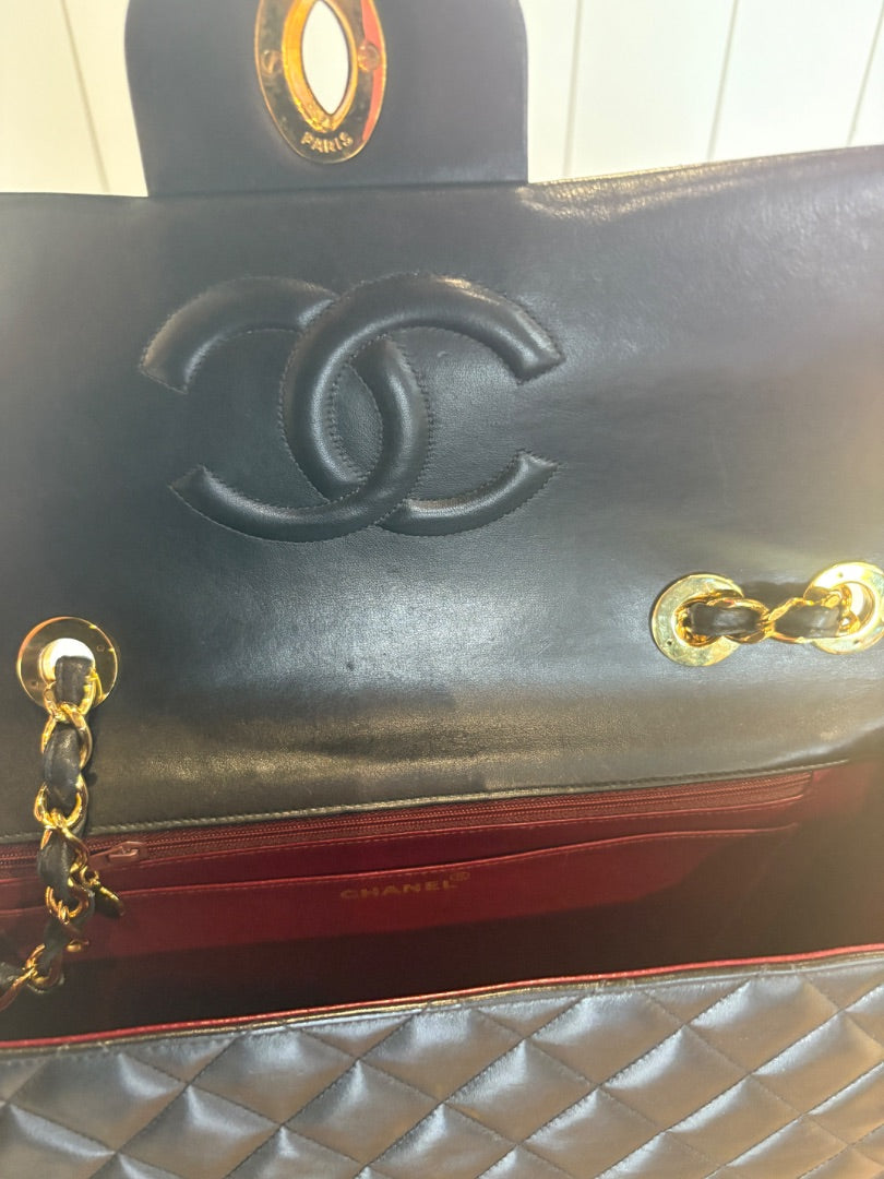 Black Chanel Gorgeous Maxi Flap, Maxi