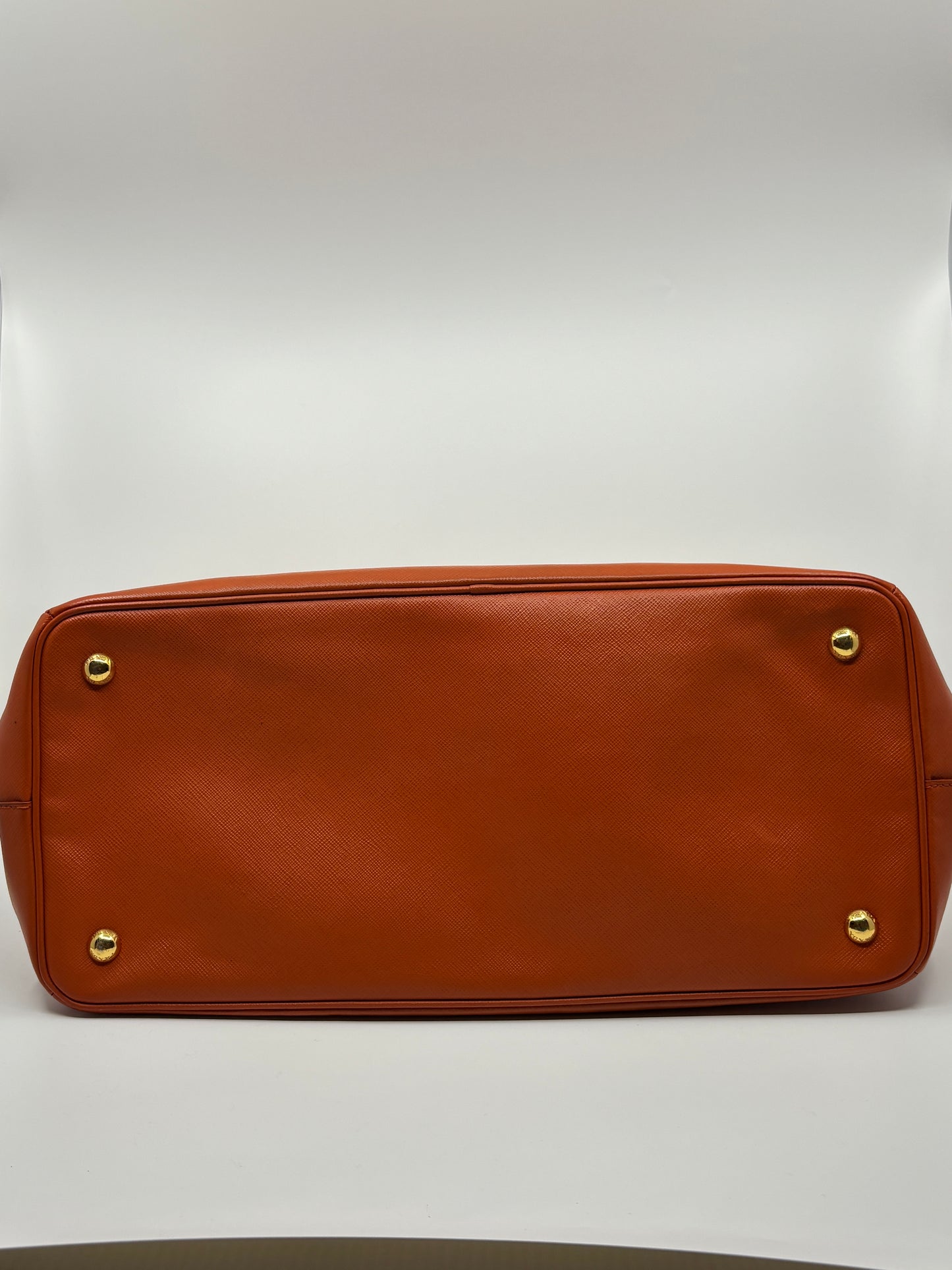 Papaya  Prada Saffiano Leather Tote