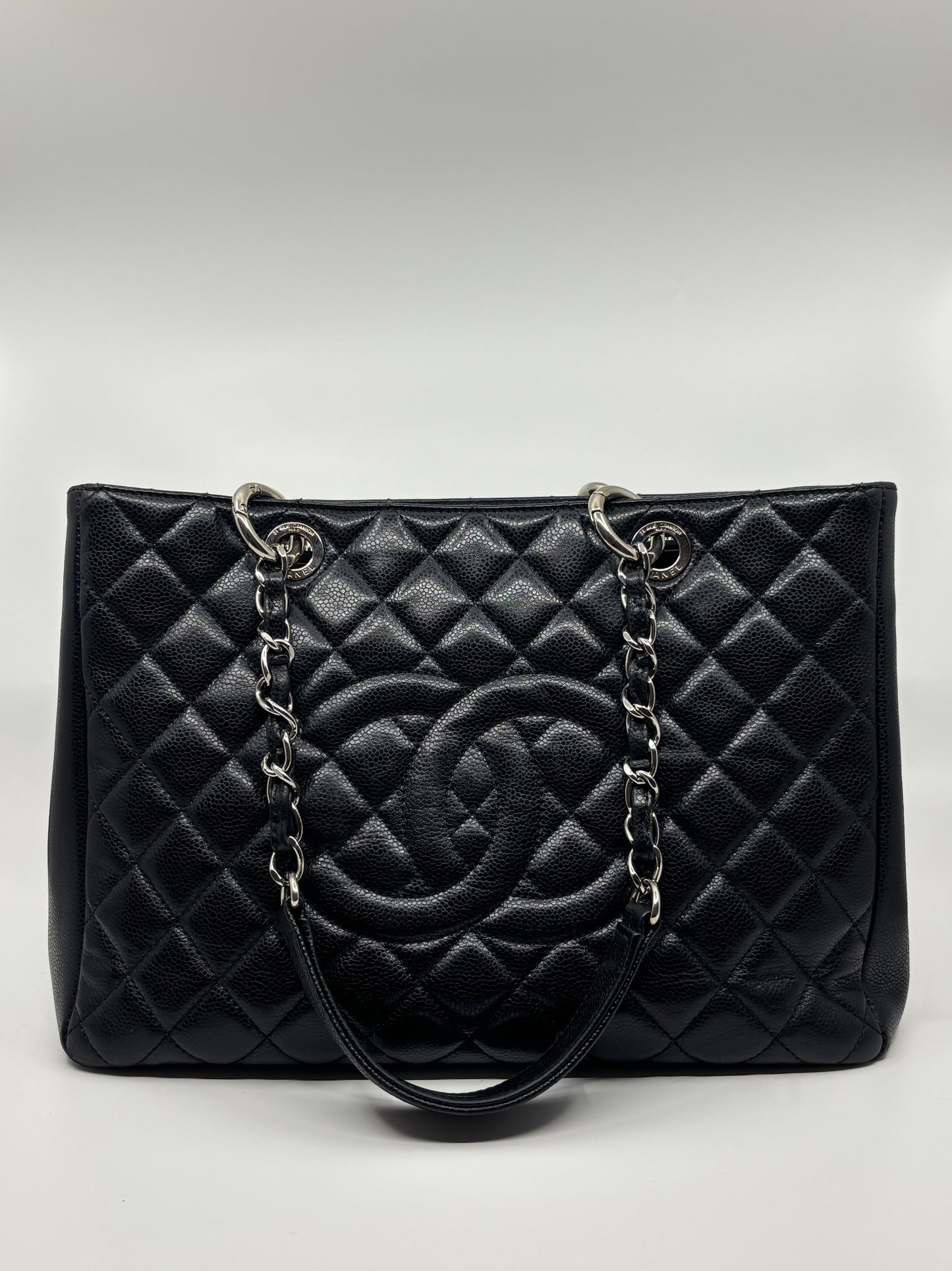 Black Chanel Grand Shopping Tote