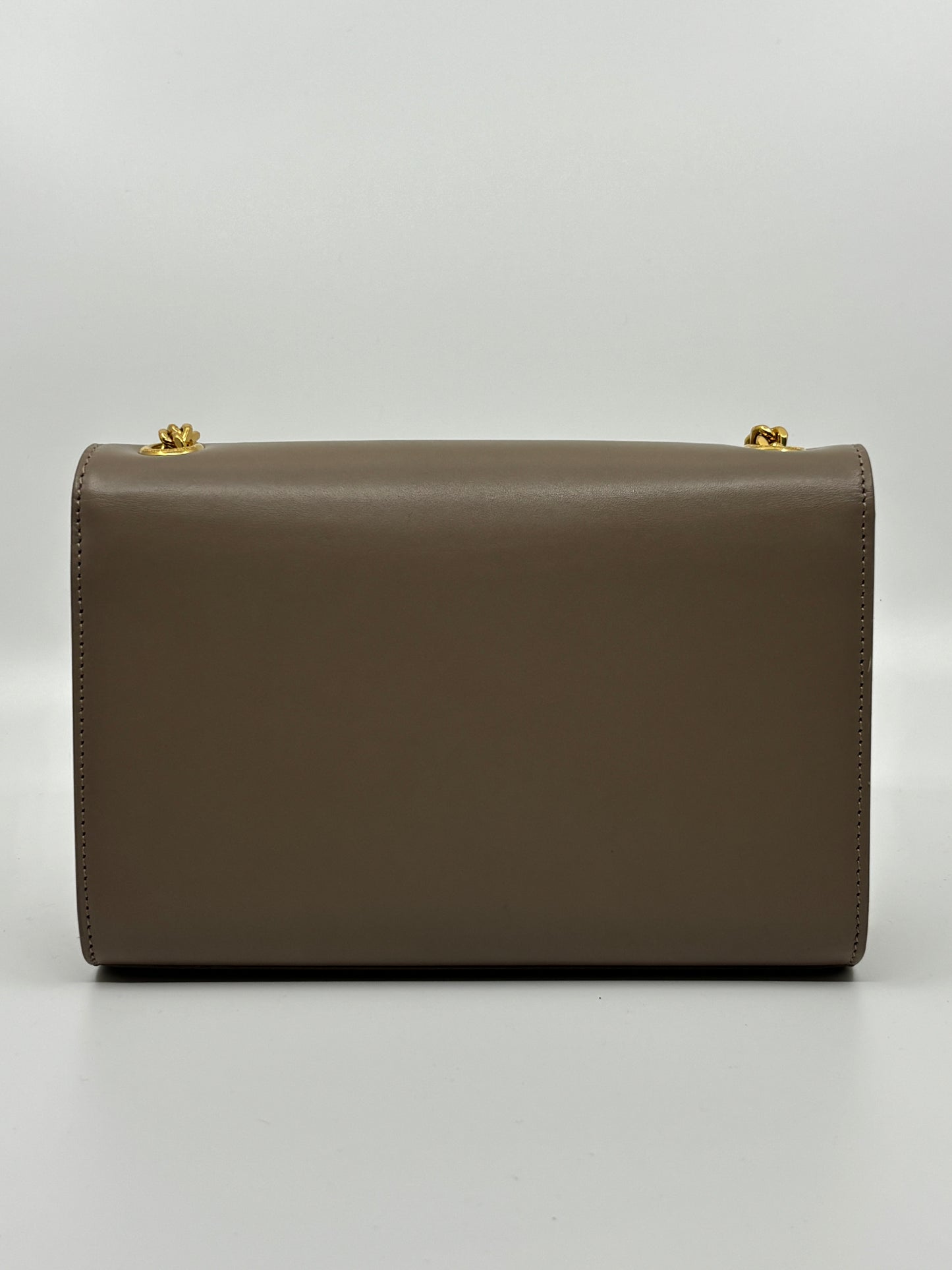 Leather Chain Shoulder Bag With Tassel Accent