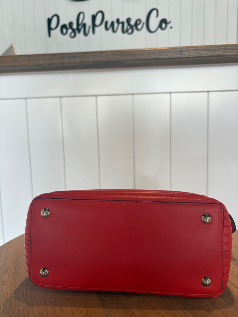 Red Fendi Dot Com Chain Shoulder Bag