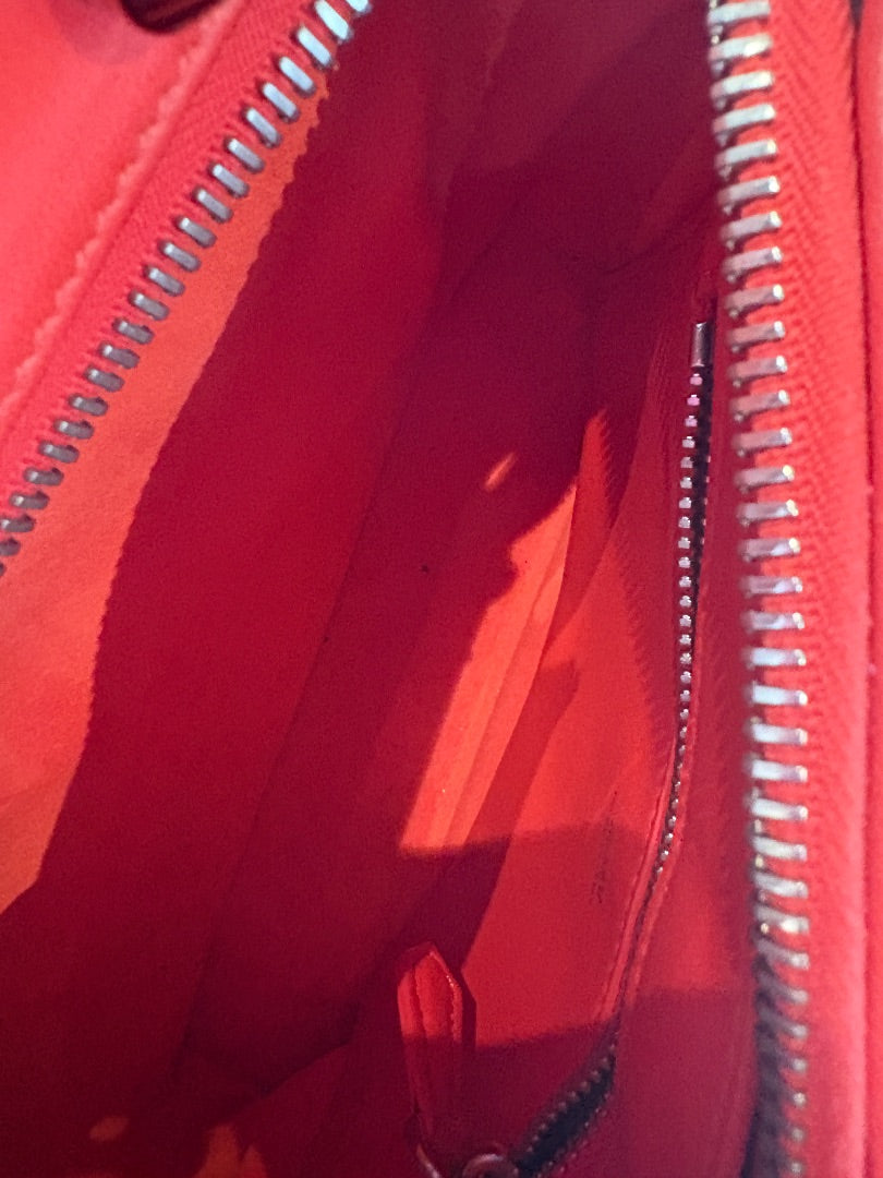 Red Fendi Dot Com Chain Shoulder Bag