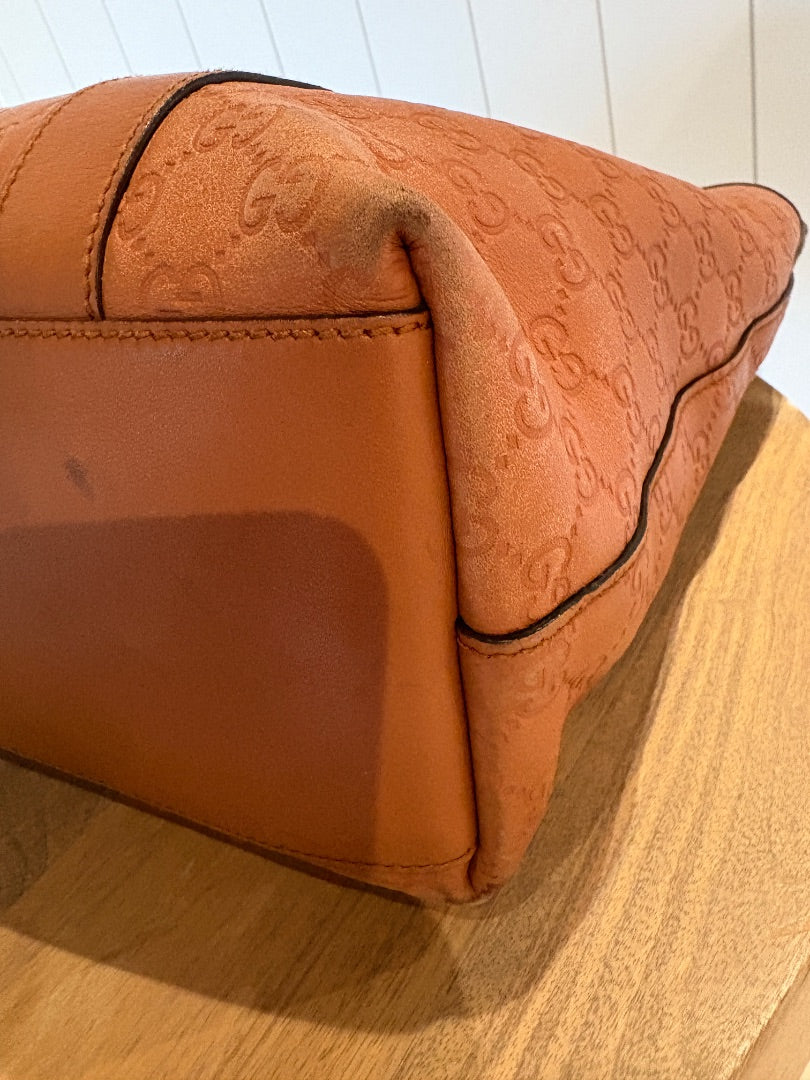 Brown Gucci GG Leather Tote