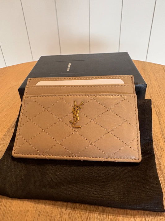 Beige SAINT LAURENT BRAND NEW Saint Laurent Card Holder