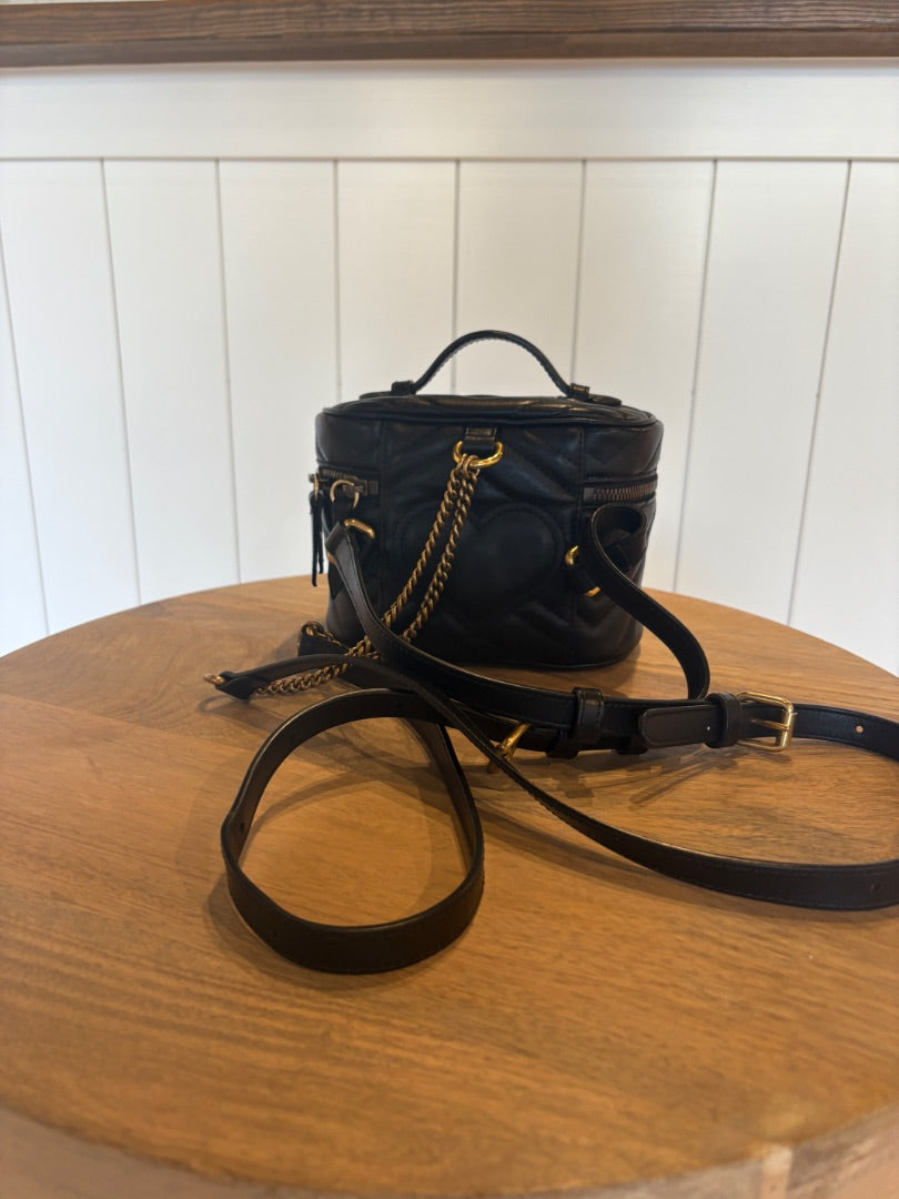 Black Gucci Gucc GG Marmont Mini Backpack