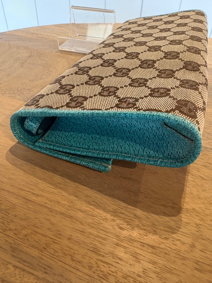 Monogram Gucci Gucci Canvas Bamboo Bar Clutch