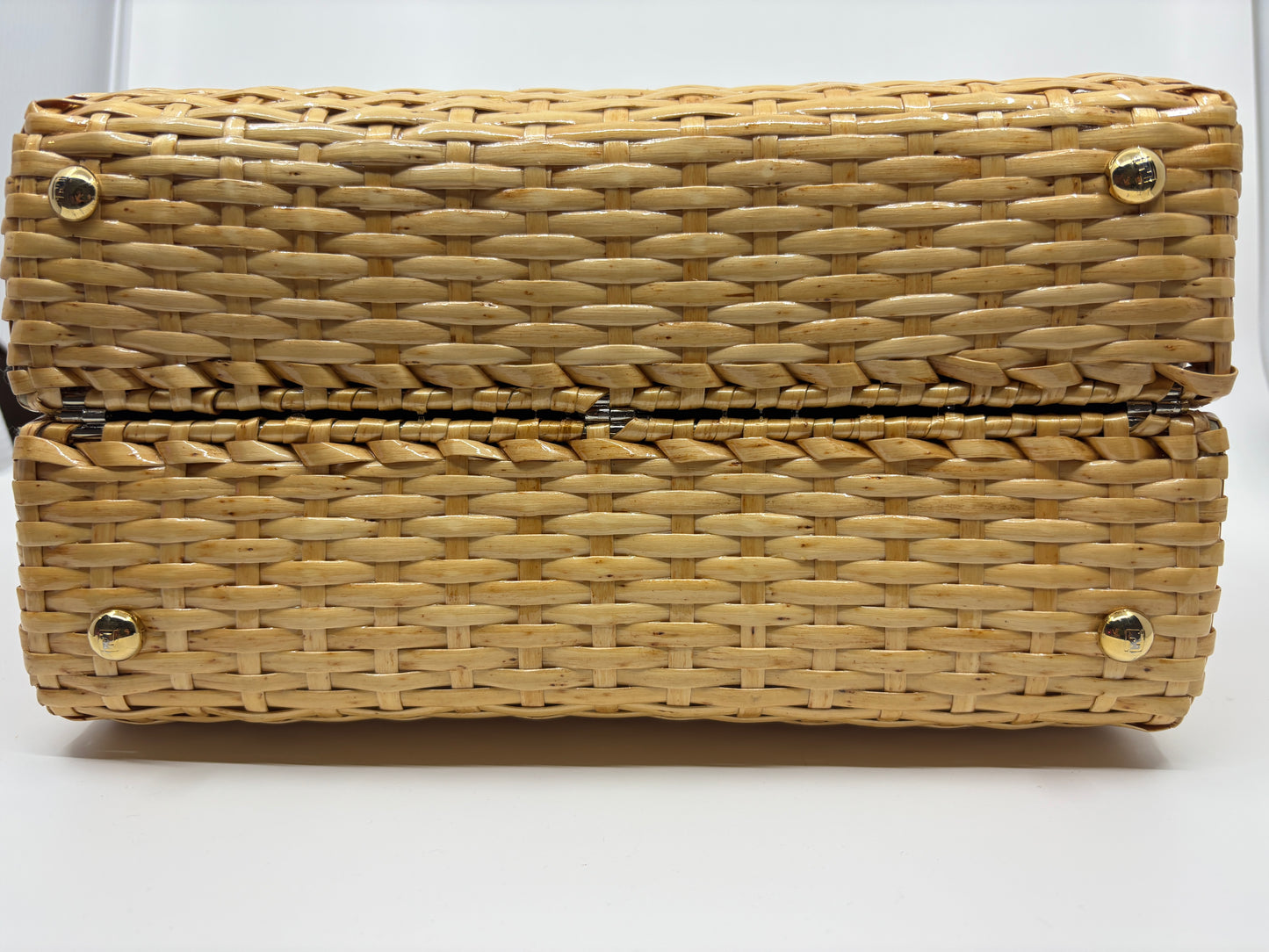 Fendi Crocodile Embossed Wicker Bag