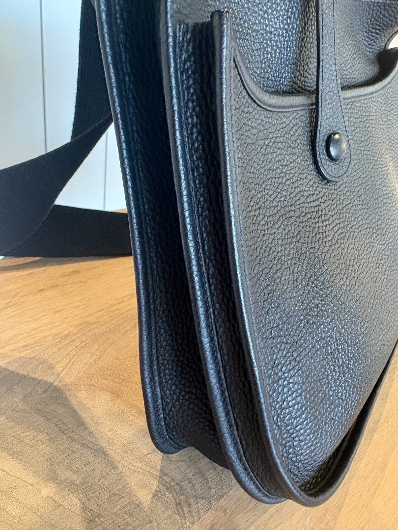 Black Hermes Hermes Taurillon Clemence Evelyne PM