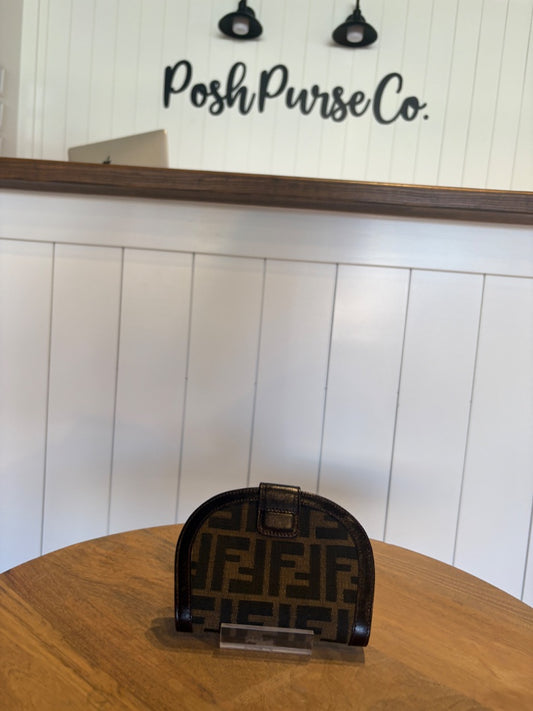 Monogram Fendi Half Moon Wallet