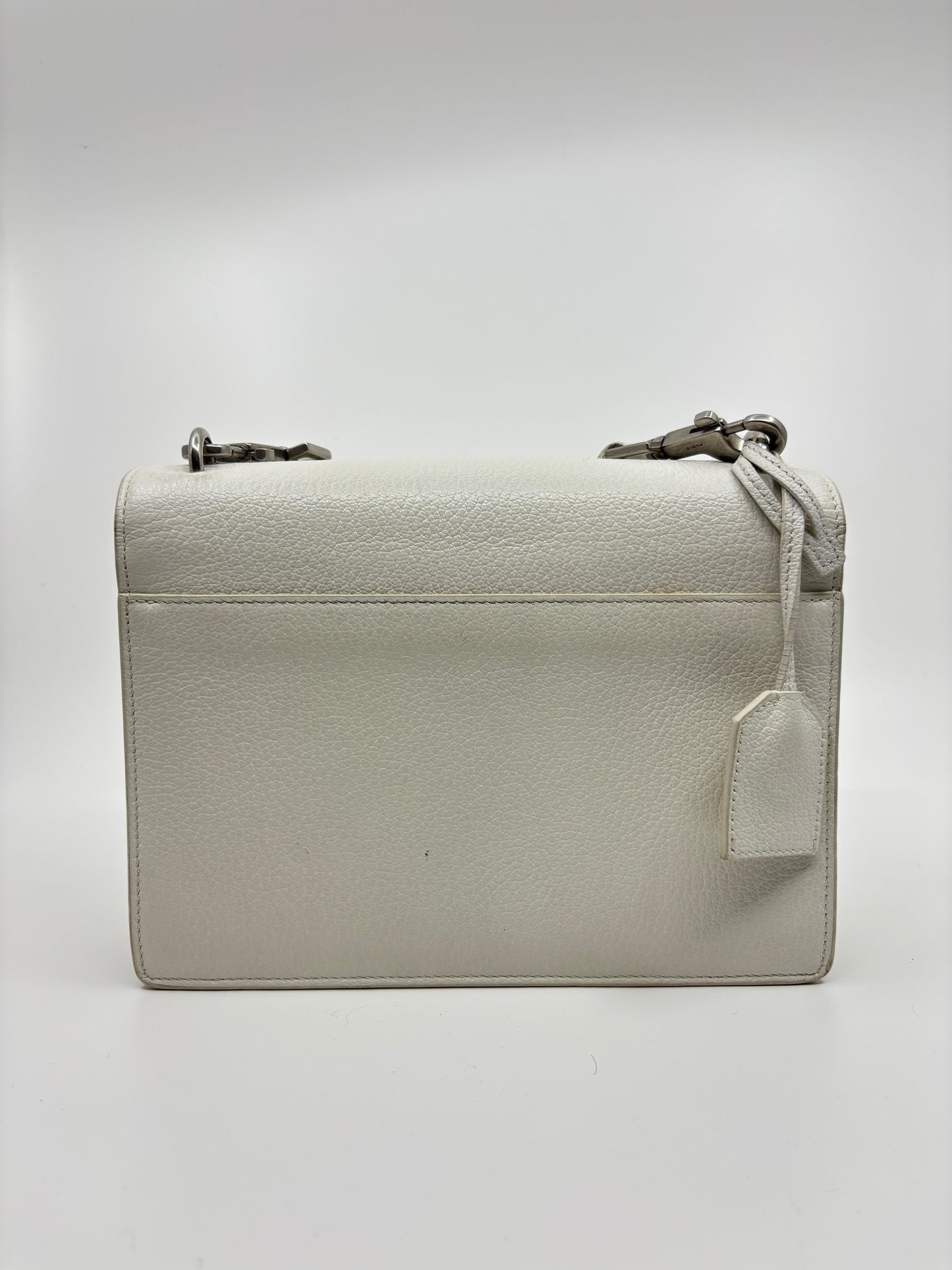 White YSL Sunset Crossbody, Medium