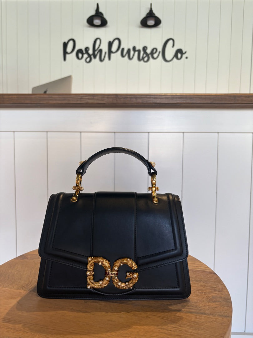 Black Dolce & Gabbana Limited Edition D&G Amore Top Handle