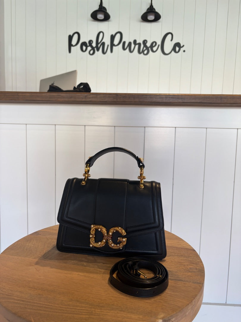 Black Dolce & Gabbana Limited Edition D&G Amore Top Handle