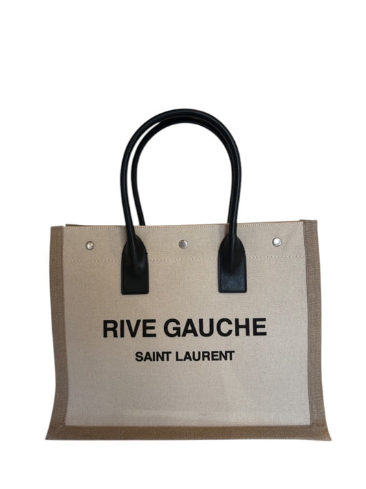 Beige Saint Laurent Pristine Rive Gauche Tote