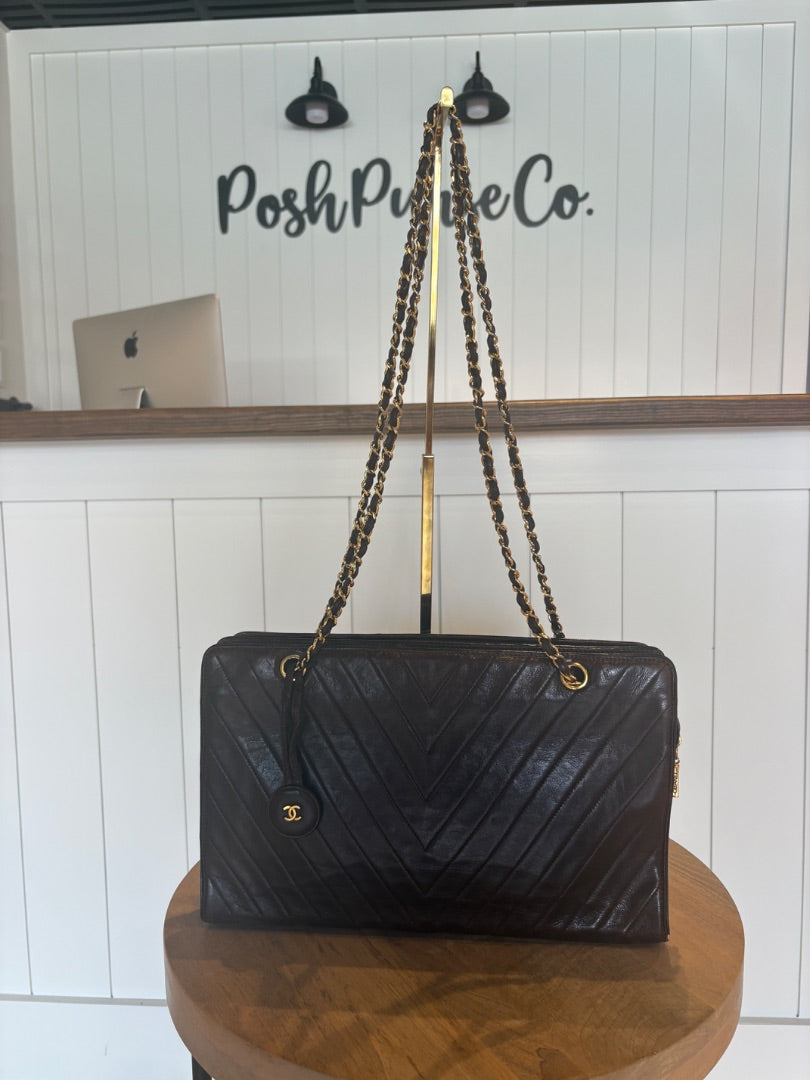 Brown Chanel Vintage Chanel Shoulder Bag