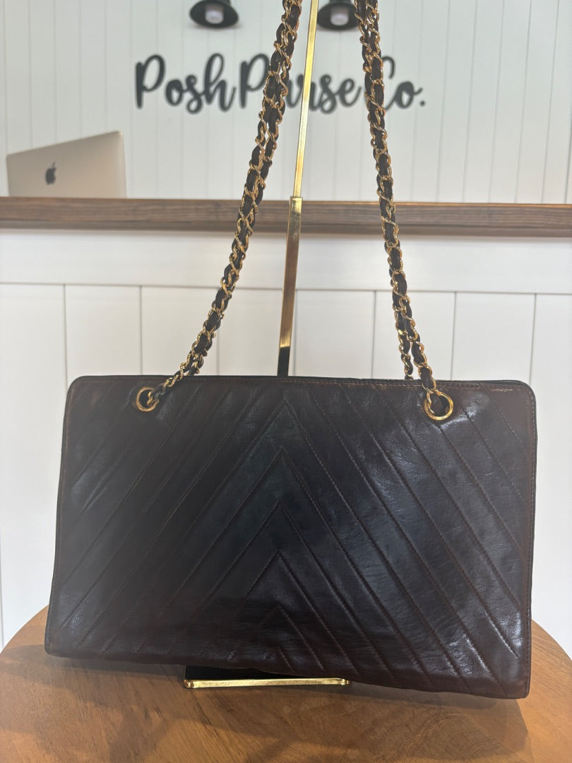 Brown Chanel Vintage Chanel Shoulder Bag