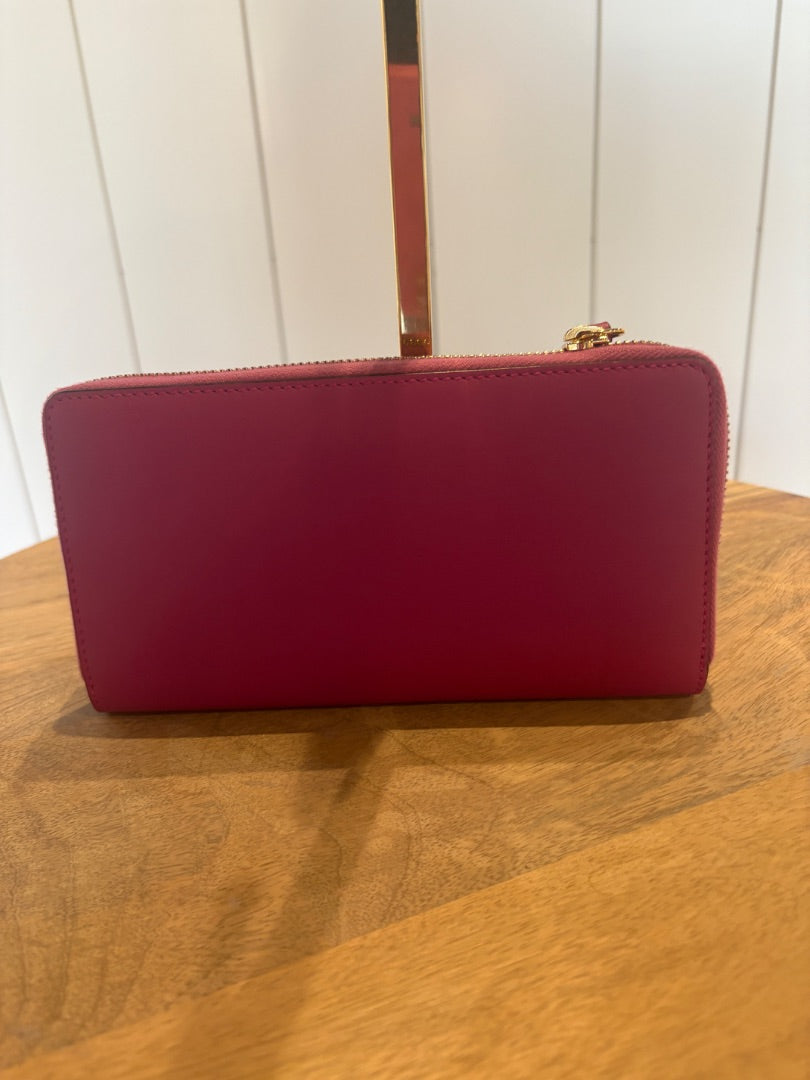 Pink Gucci Zip Around Wallet