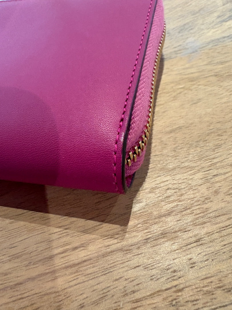 Pink Gucci Zip Around Wallet