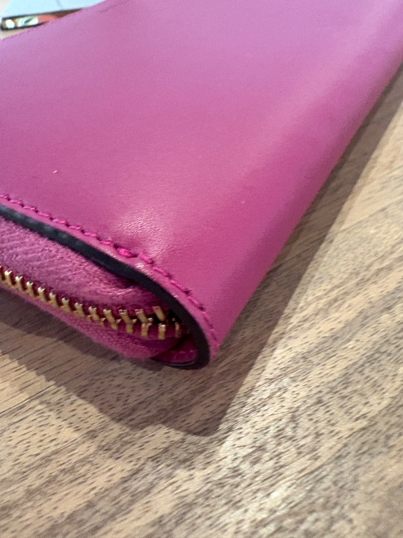 Pink Gucci Zip Around Wallet
