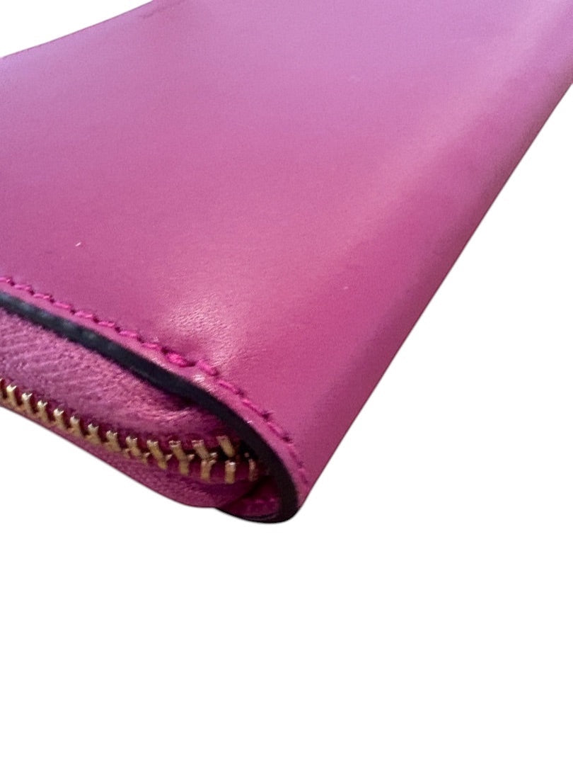 Pink Gucci Zip Around Wallet