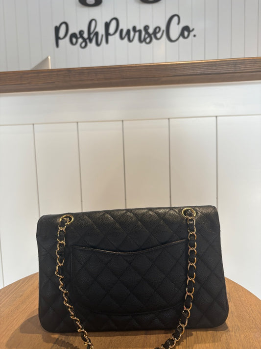 Beautiful Black Chanel Caviar Double Flap