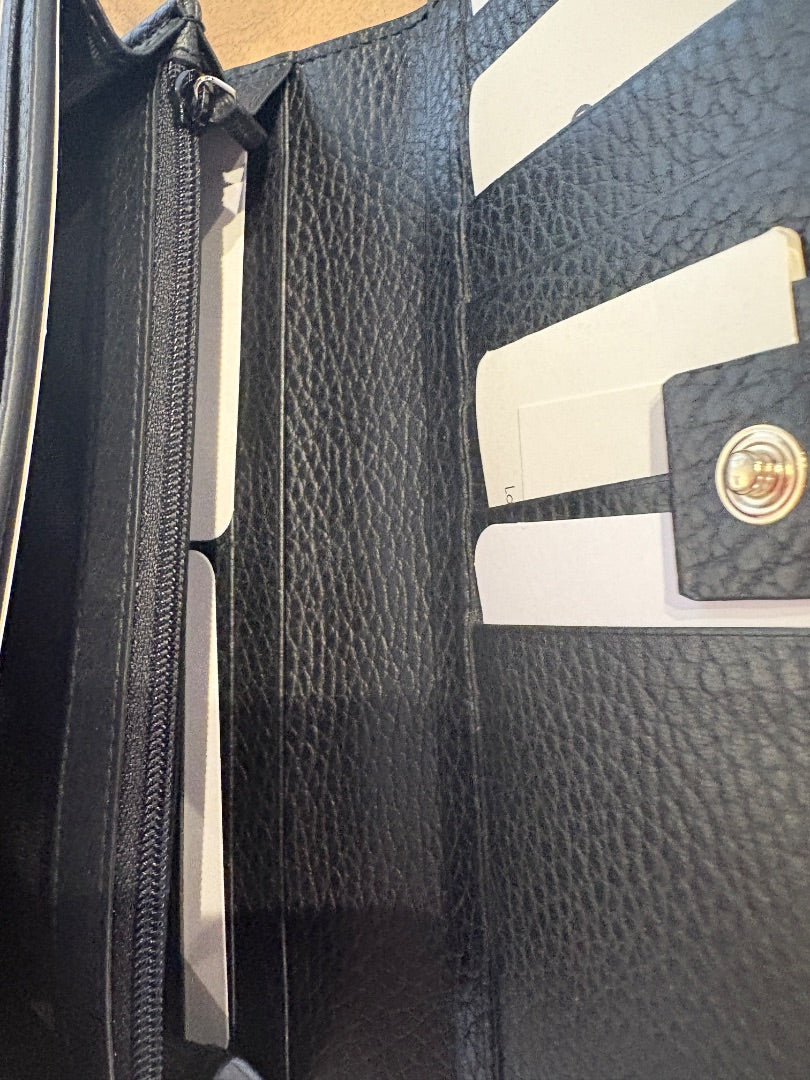 Black Brand New in Box Gucci Wallet, Large